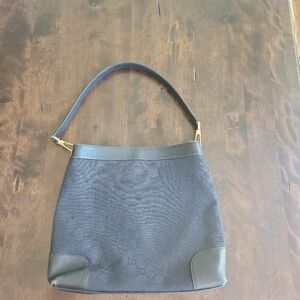 Gucci black fabric monogram handbag